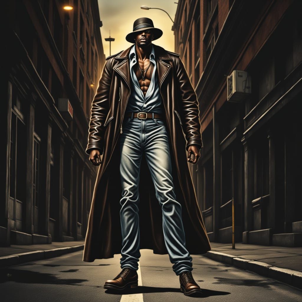 Gangster's Dark Alley: A Noir Revenge Scene