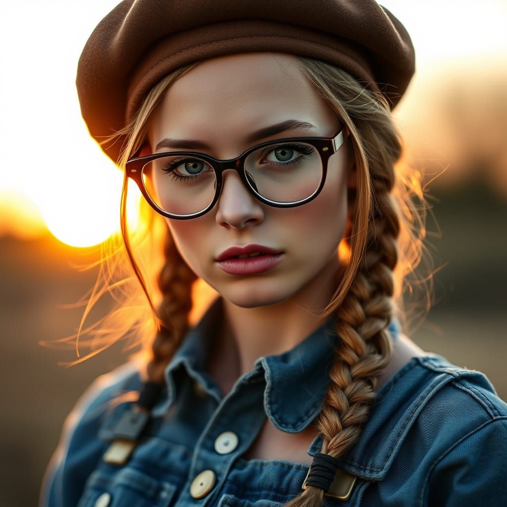 Serene Actress in Vintage-Inspired Attire