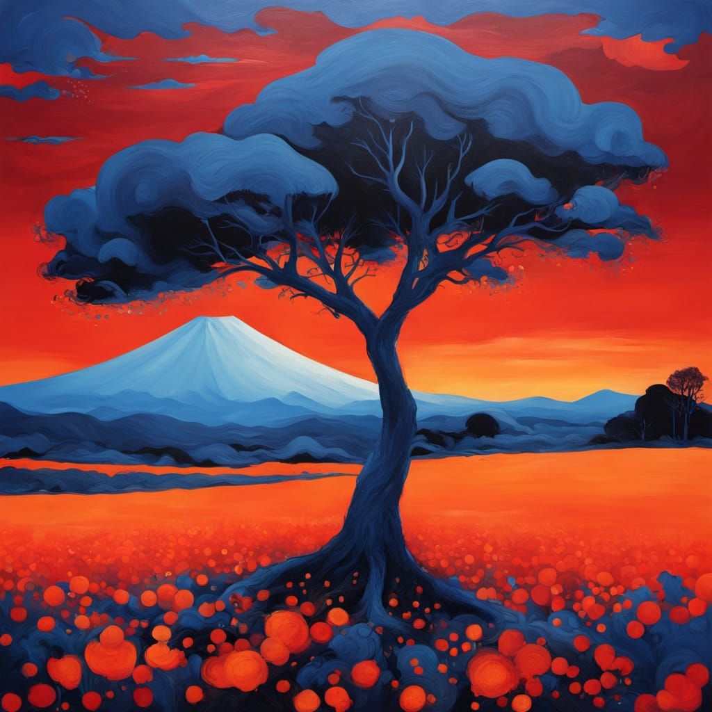 Surreal Gin Fizz Vista at Sunset