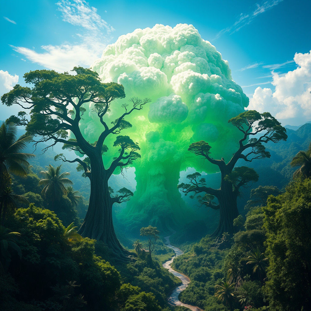 Emerald Explosion: Nature Reclaims the Apocalypse