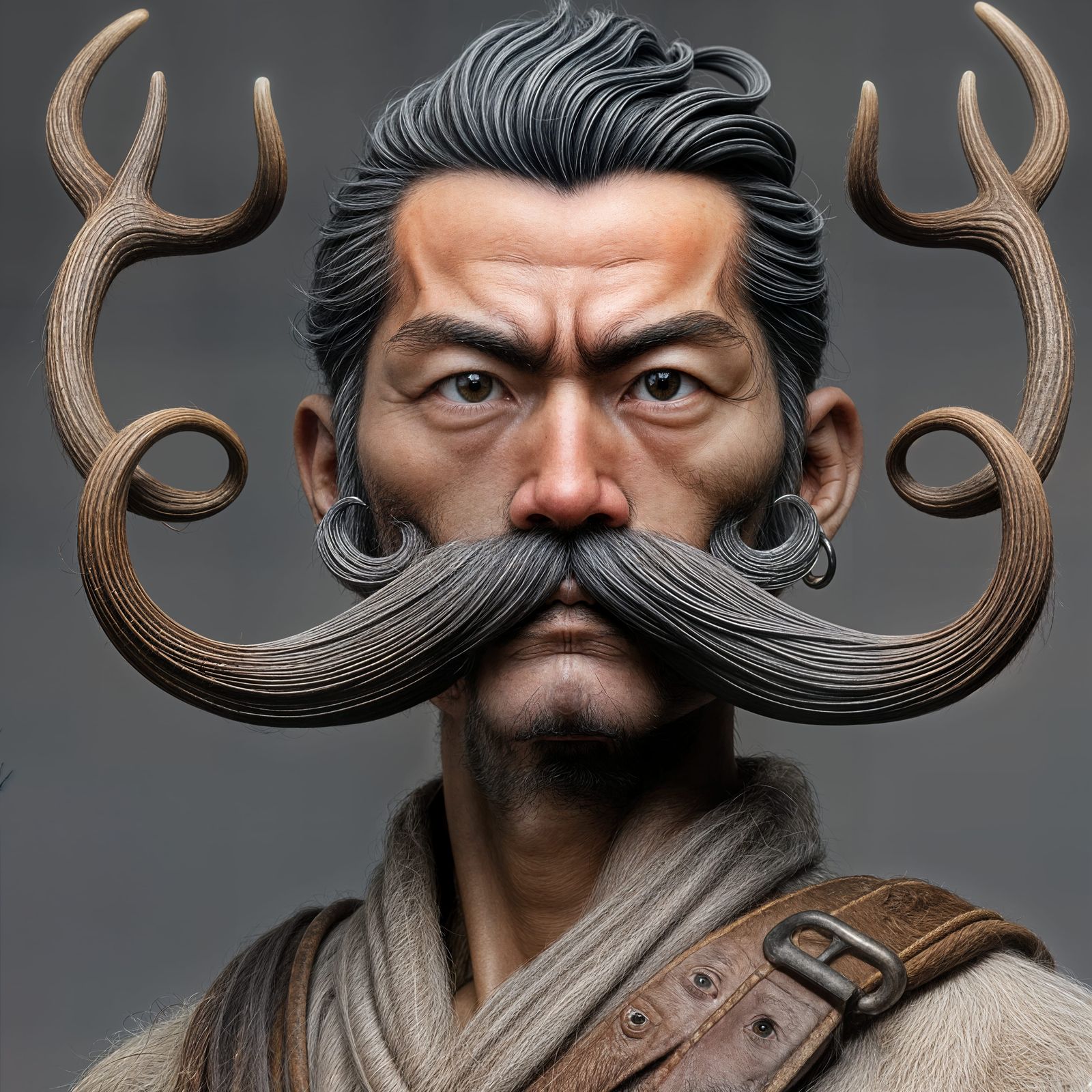 Antler Handlebar Mustache