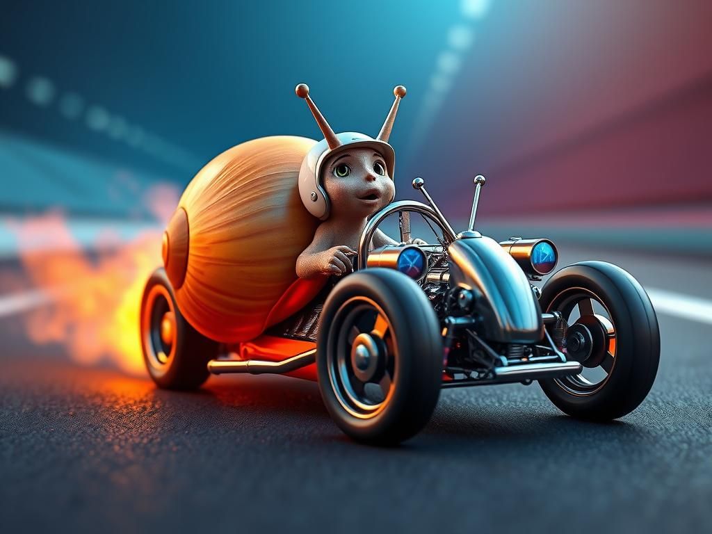 Ziggy the snail was tired of being beaten by the roaches!