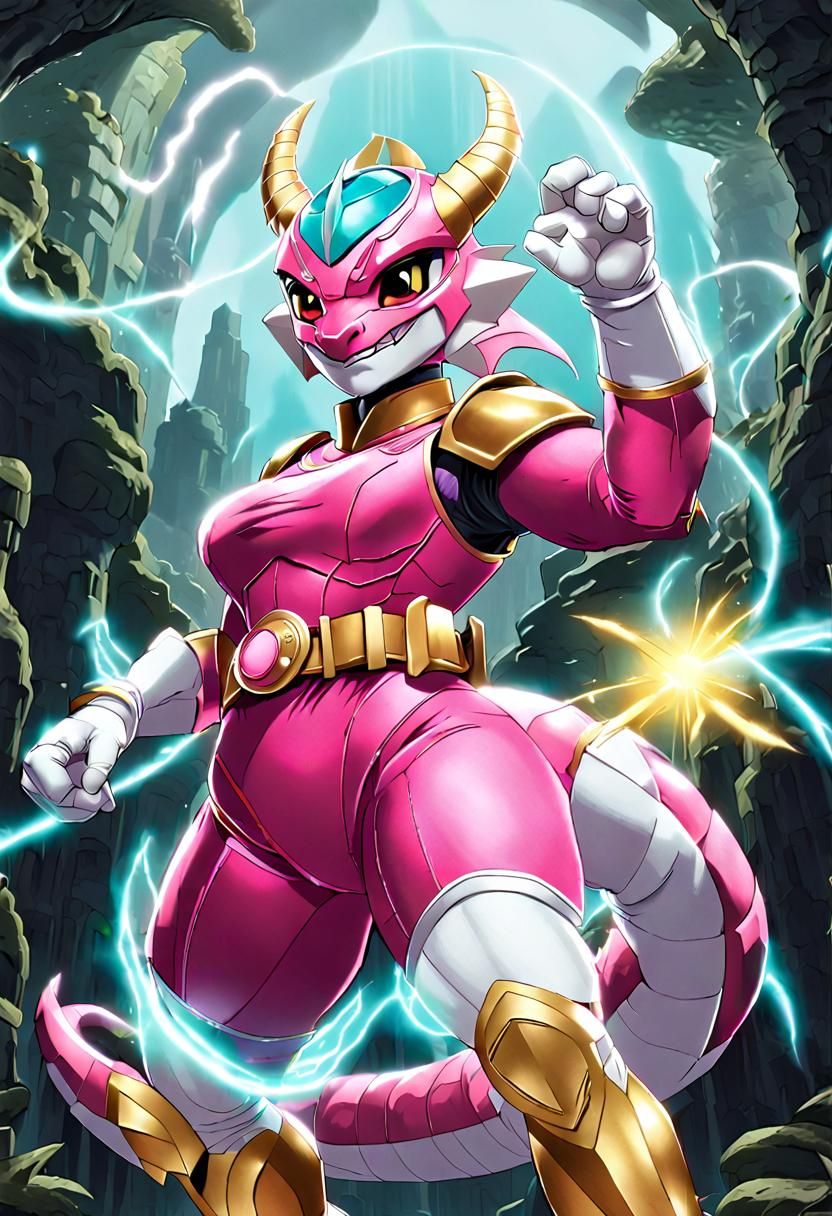 Kaiju Dragon Ranger in Cartoon Style