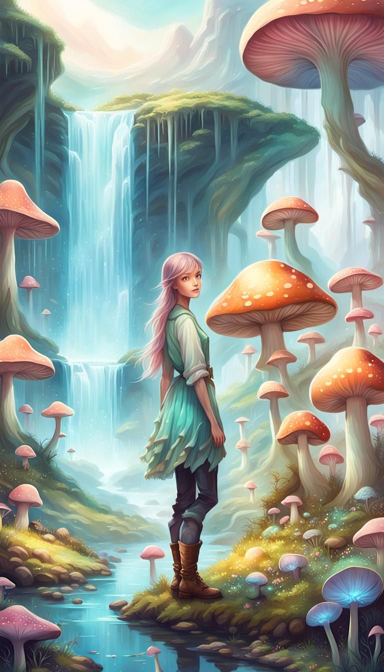 Fantasy Artist in Dreamlike Surreal Landscape