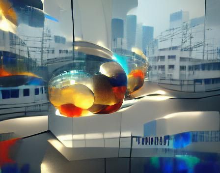 Vibrant Aquarium with Fish in 3D Volumetric Lighting