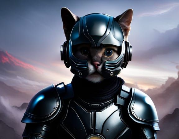 Armored Bombay Kitten: Iron Man Style