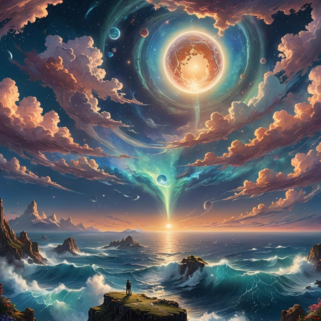 Flat Earth Concept Art: Astral Twilight Landscape