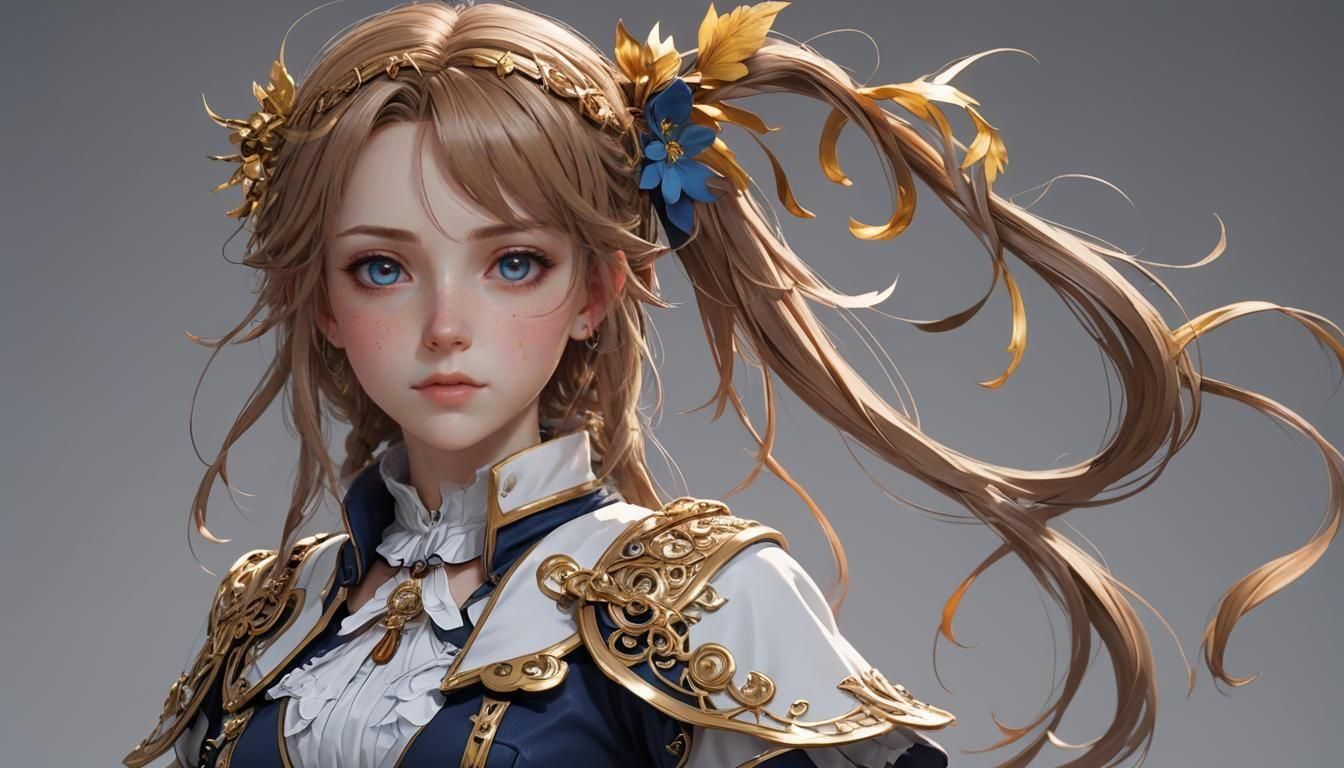 Anime Style 3D Portrait with Fine Detail