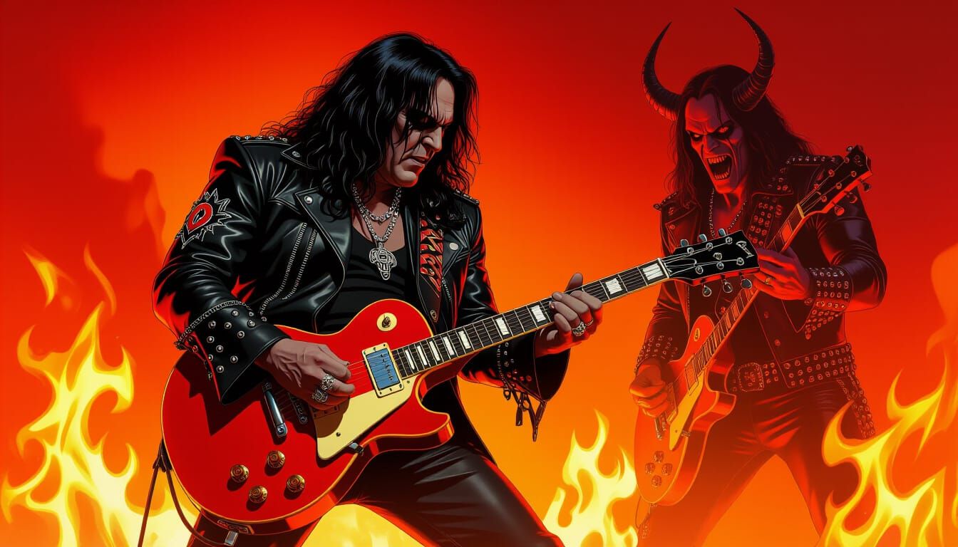 Ace Frehley Rocks Hellscape With Satan