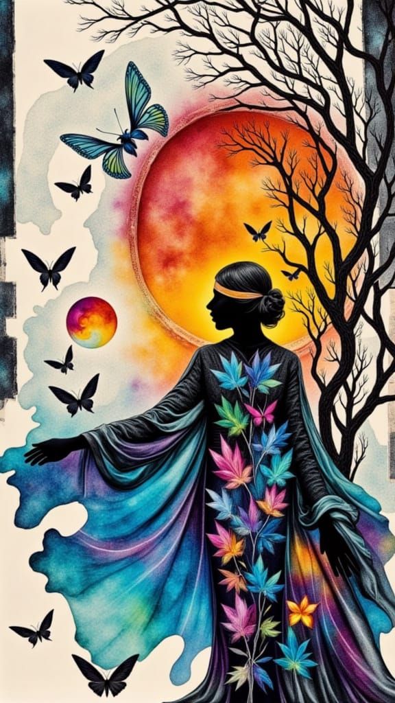 Spectral Lady of Social Awareness in Dadaist Collage