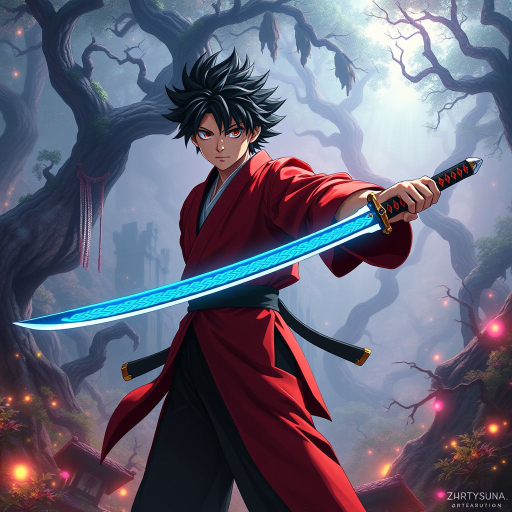 Izuku Midoriya: Demon Slayer in My Hero Academia Style