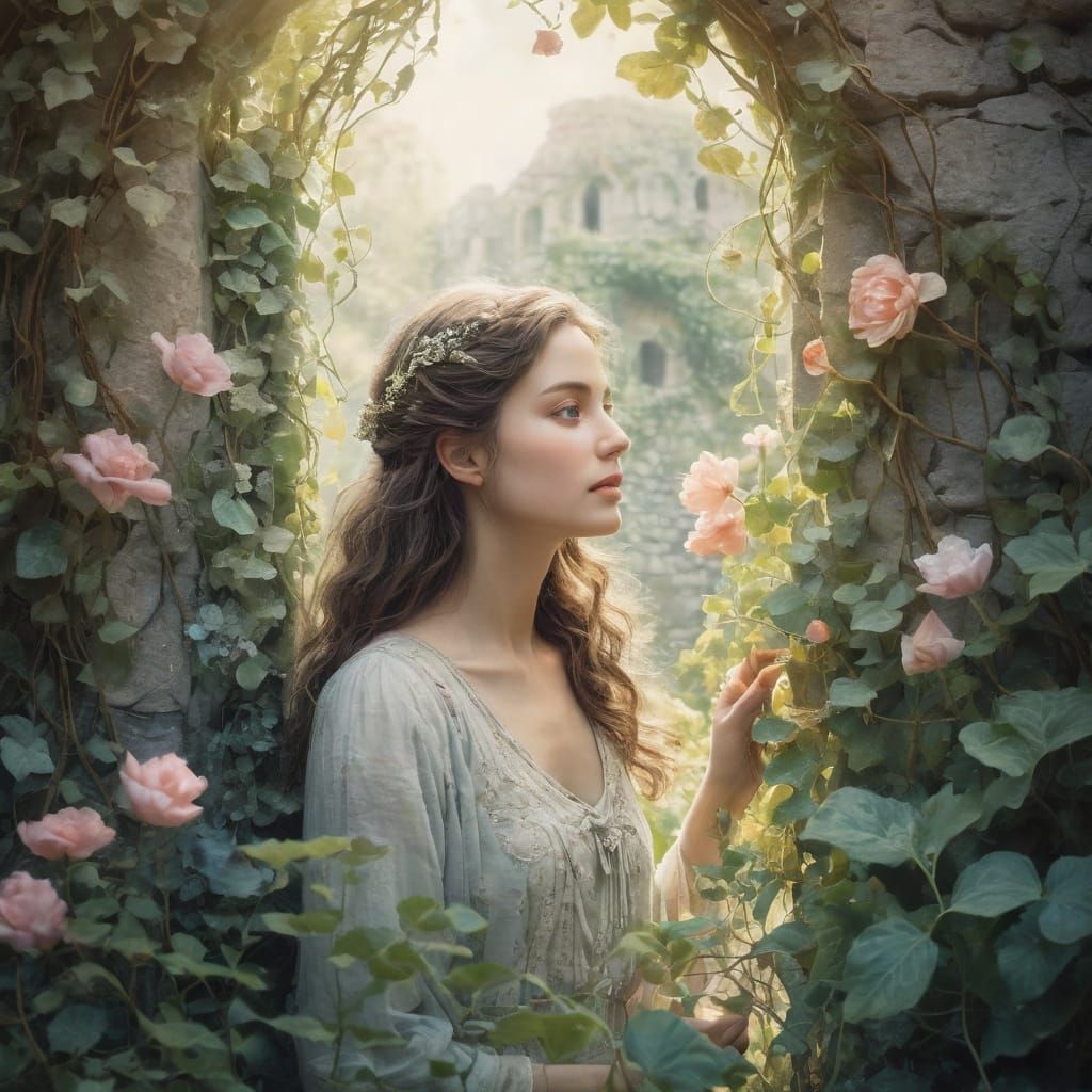 A Whimsical Dreamer Discovers a Secret Garden in Watercolor ...