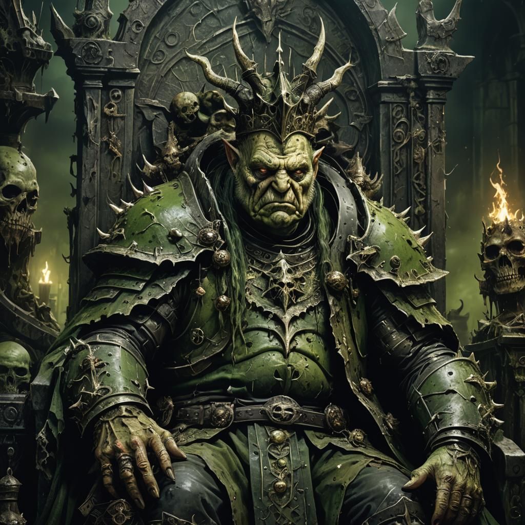 Grandfather Nurgle: Dark Fantasy Portrait in Decay