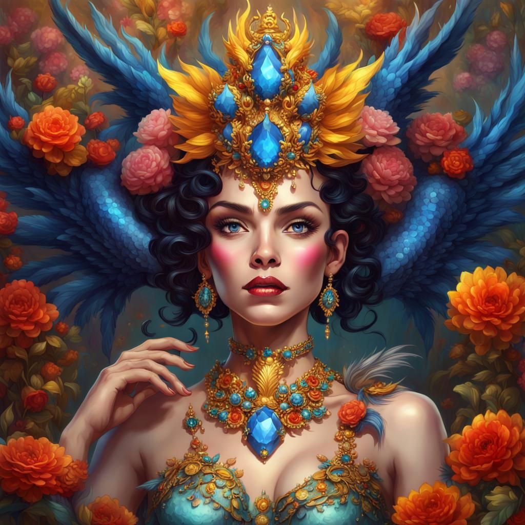 Princess and Dragon Fantasy Art in Oil and Watercolor