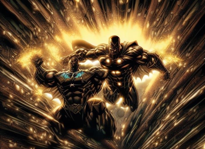Black Adam Ascendant in Apocalyptic Sunlight