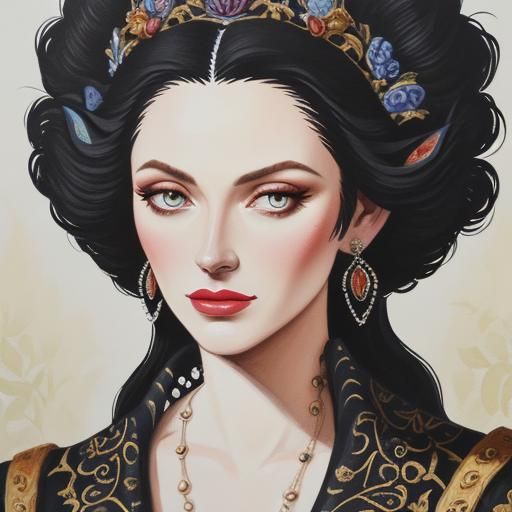 Gouache Painting: Madame Muse and Inspiration