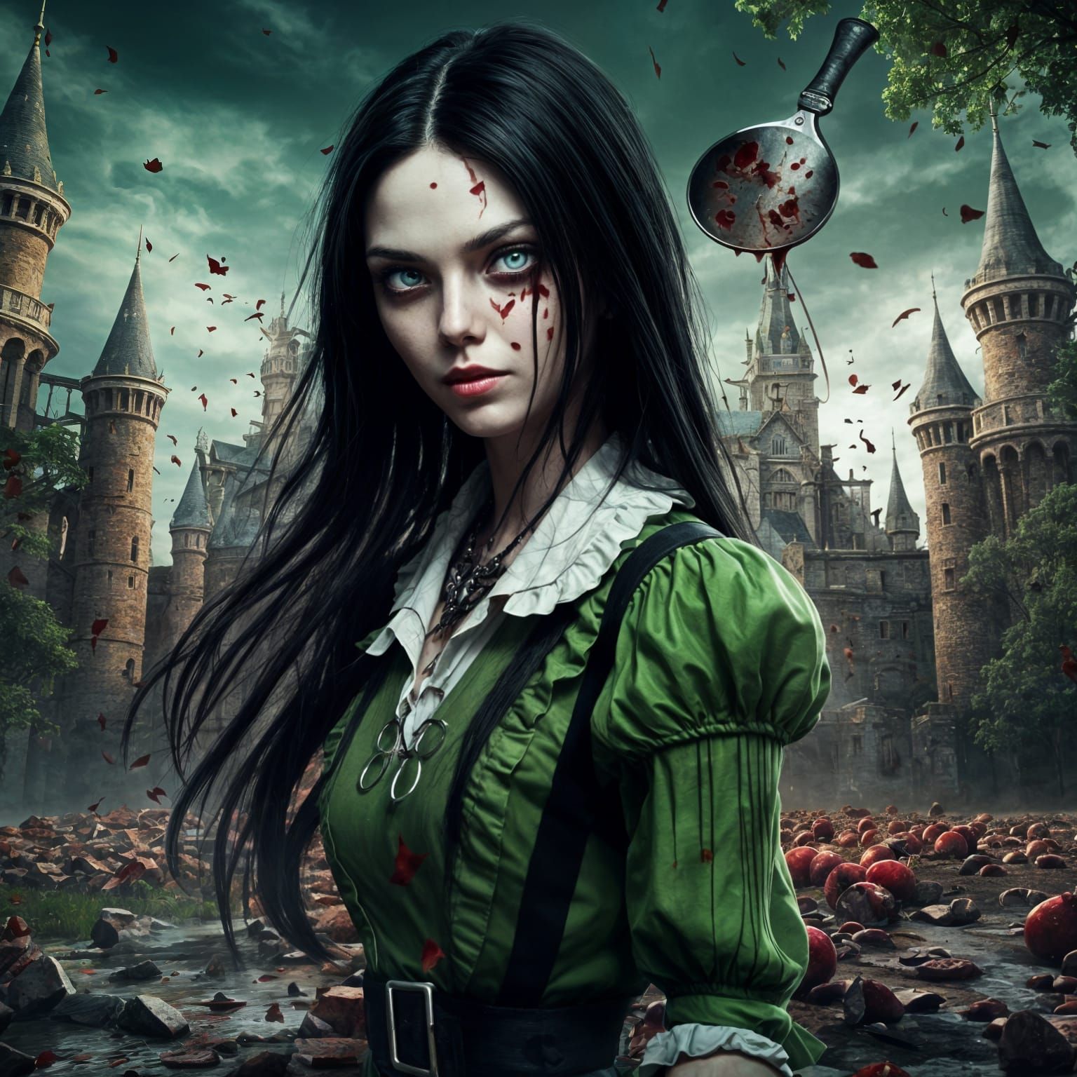 Alice: Madness Returns with Bloody Knife