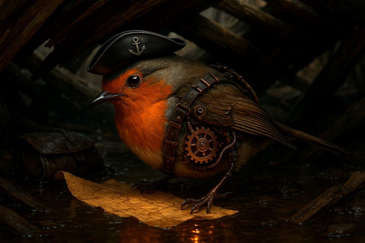 Steampunk Robin Unveils Sunken Treasure Map