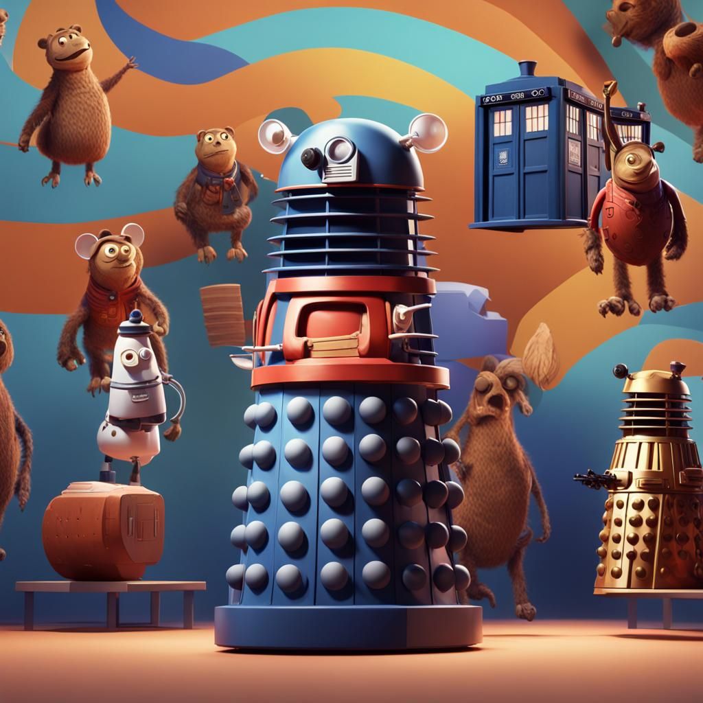 Doctor Who Reimagined as Pixar 3D Art