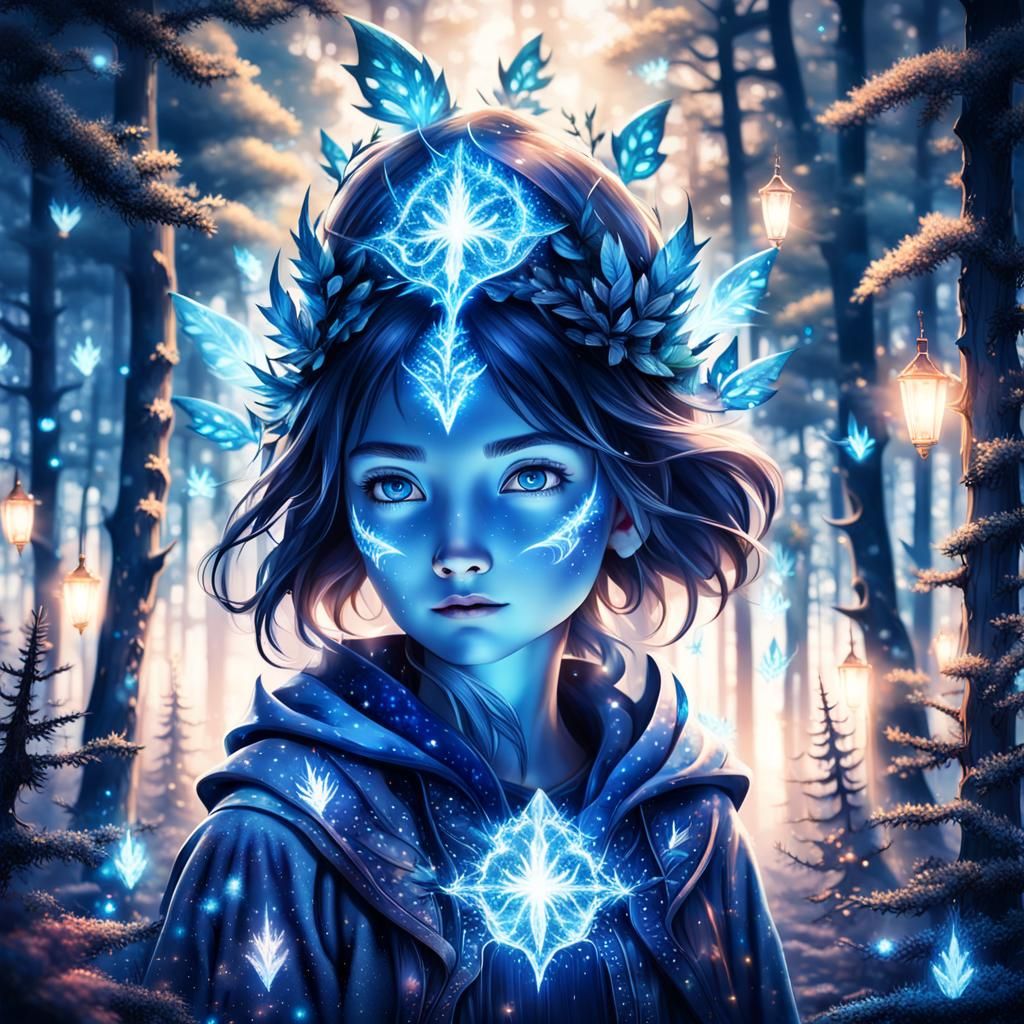 Magical Forest Discovery with Glowing Spirits