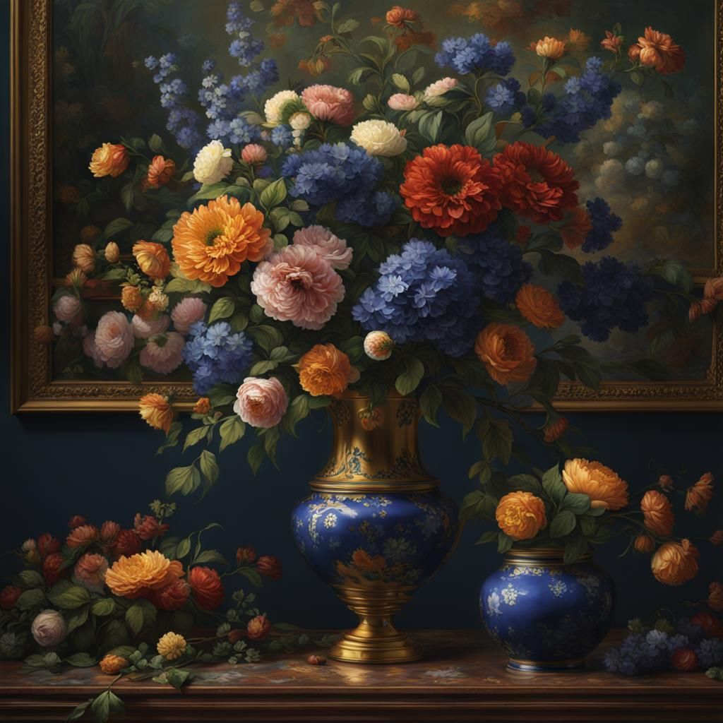 Flower Vase as Impressionist Matte Painting
