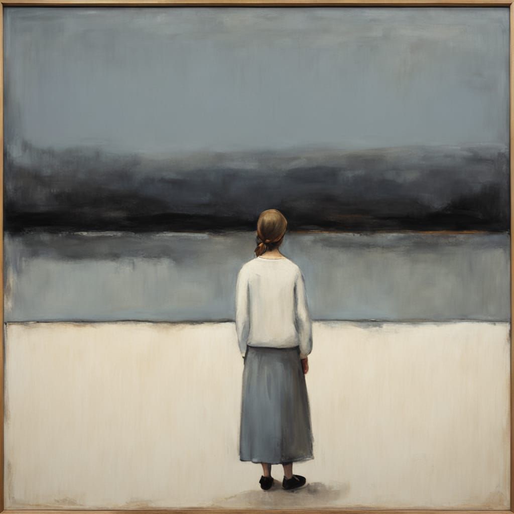 Abstract Portrait of a Girl Inspired by Mark Rothko