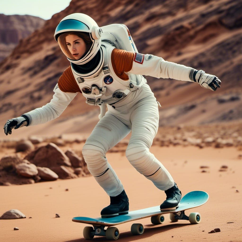 Anna Kendrick as Astronaut Skating on Mars
