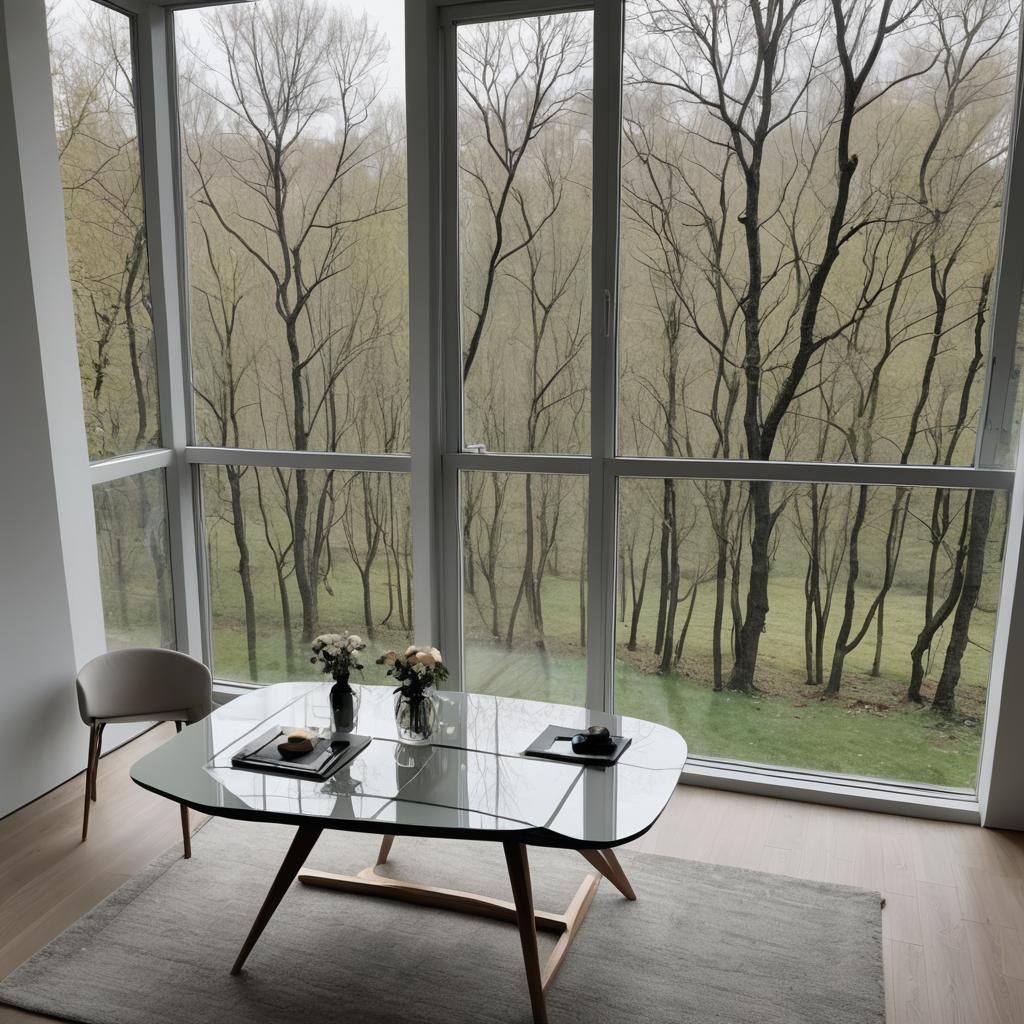 Minimalist Table with a View: Modern Luxury