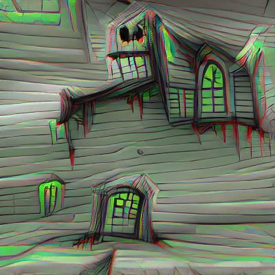 AI Interpretation of a Haunted House