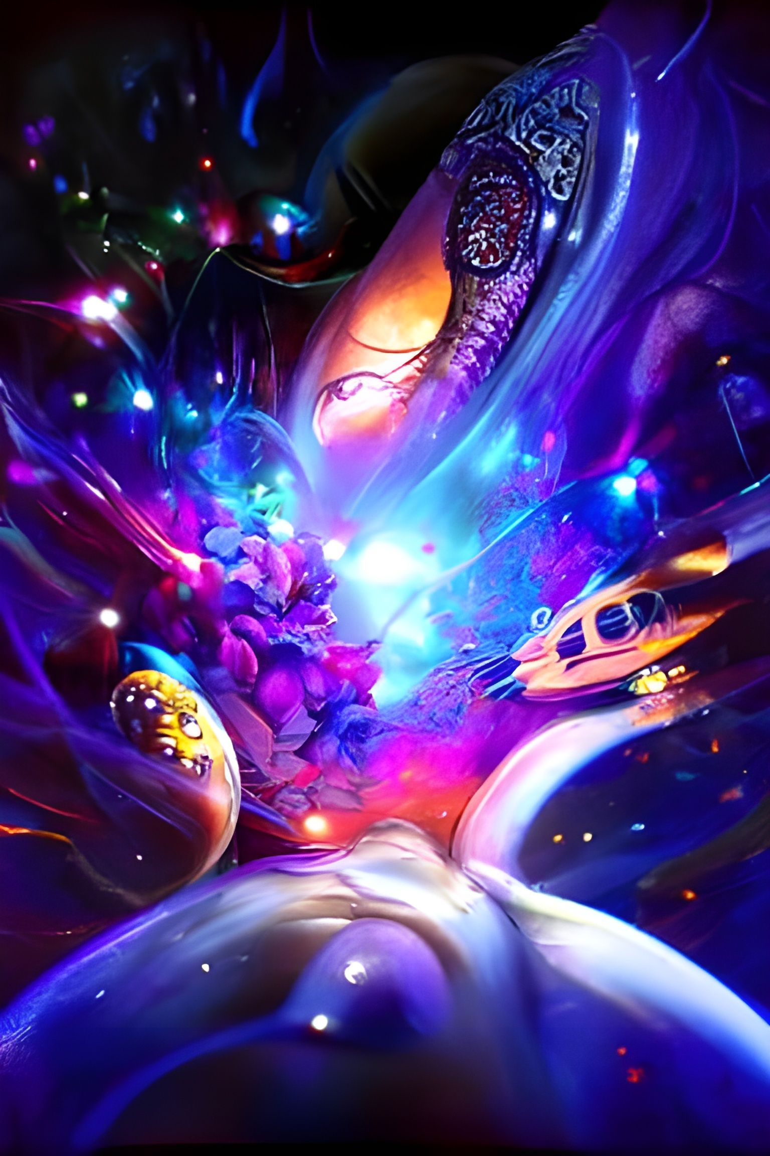 Detailed Galaxy in Cosmic Light: Digital Art
