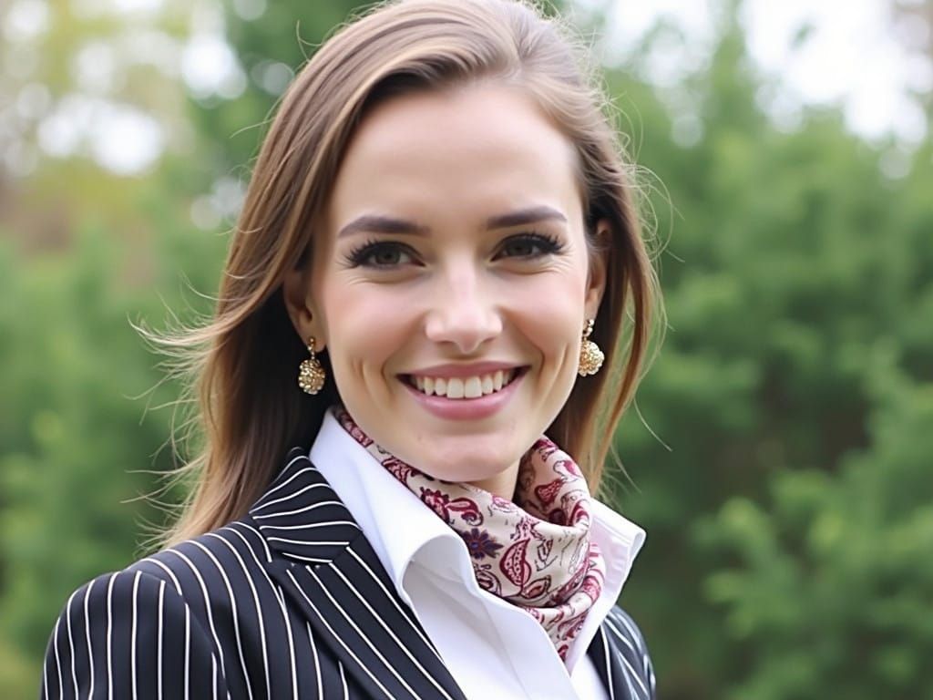 Elegant Preppy Iranian Woman in Businessattire