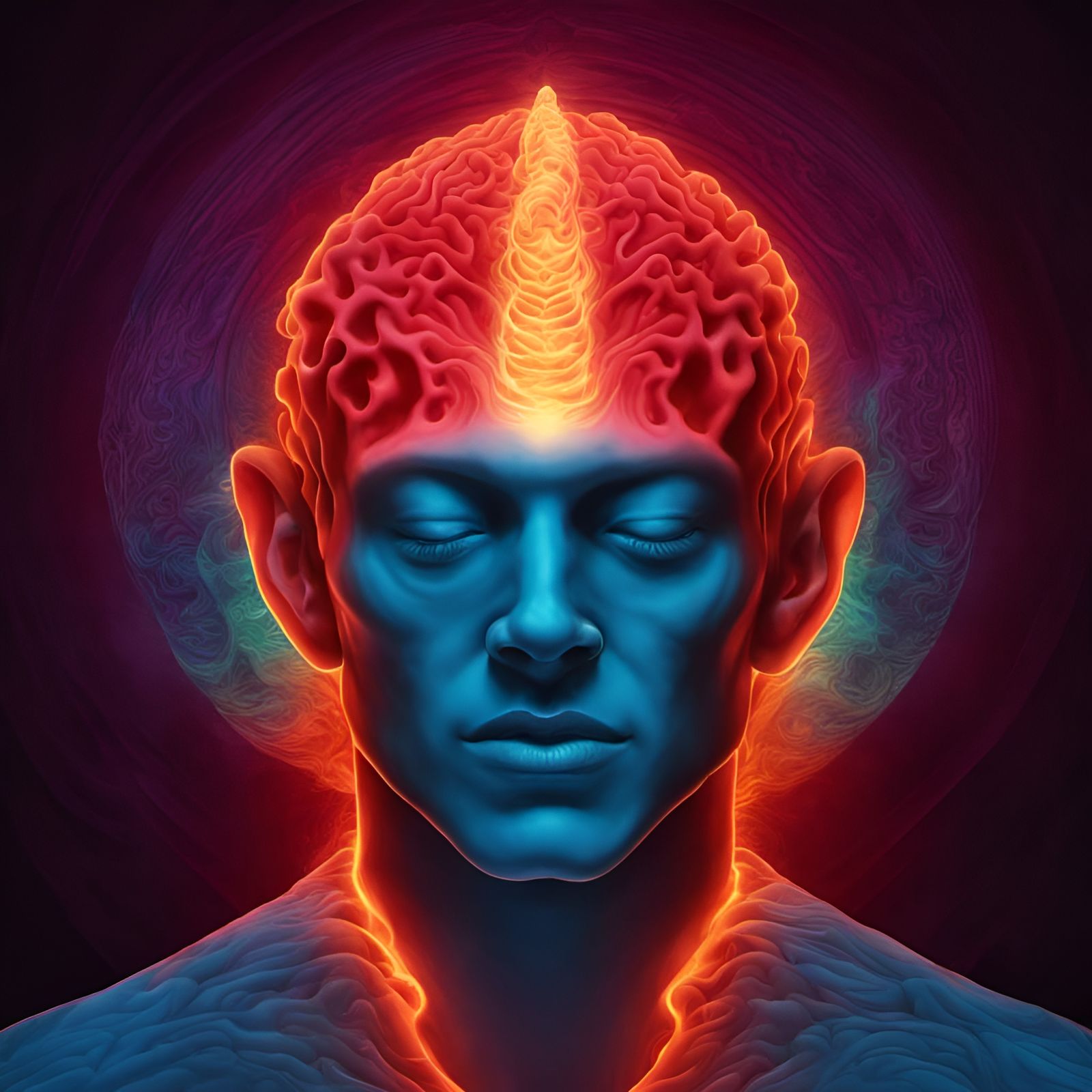 Psychedelic Pink Eyes in Detailed Matte Painting