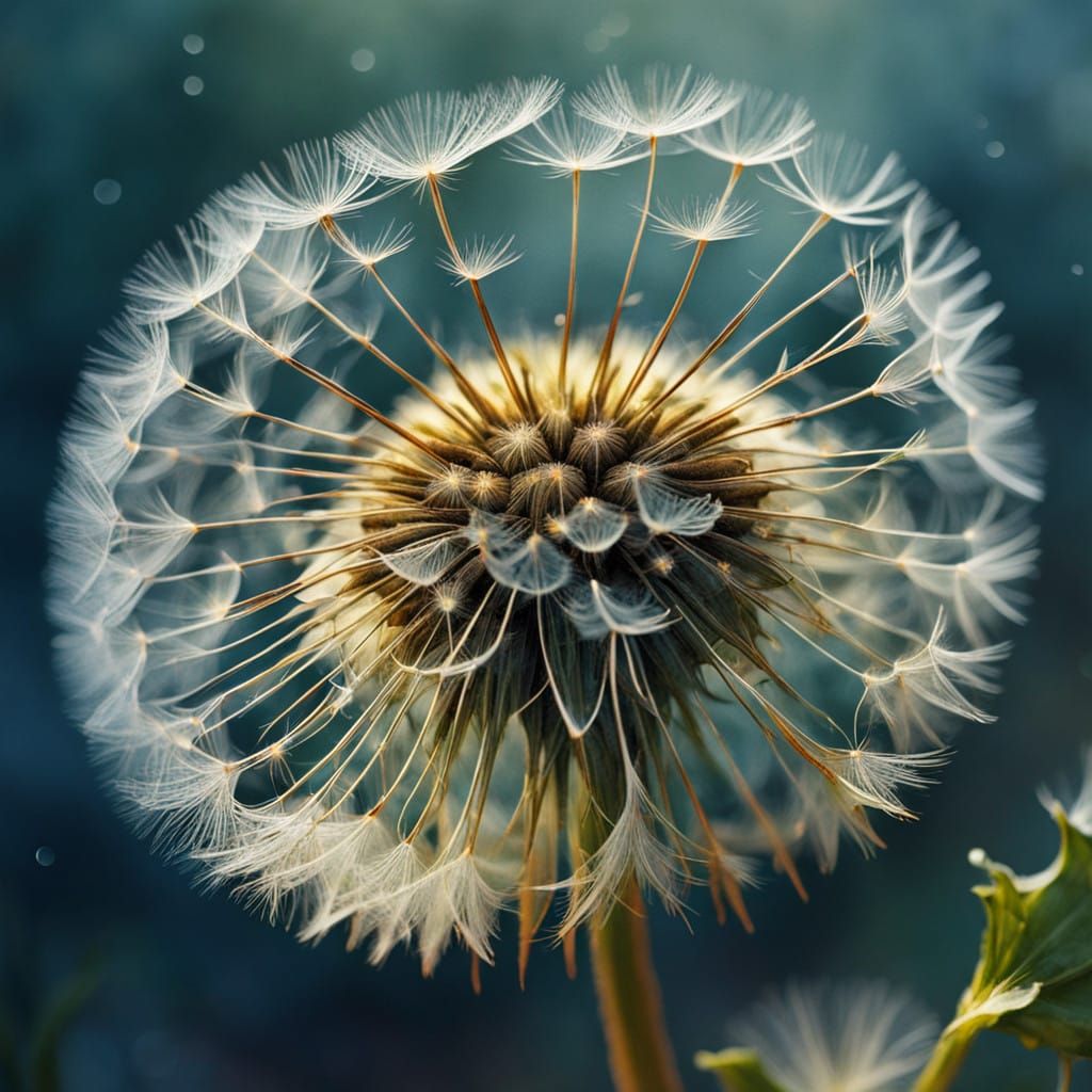 Delicate Dandelion Bloom in Dreamlike Haze