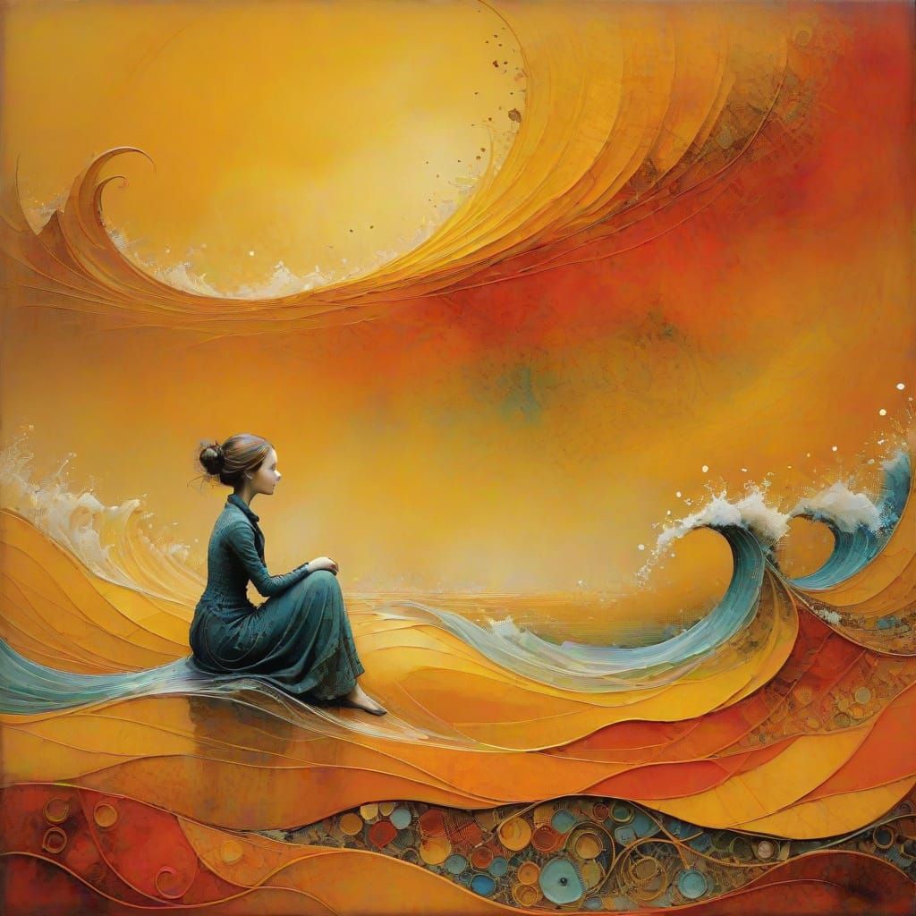 Abstract Fractal Wave Function Art