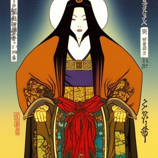 Anime Priestess Inspired by Yoshiaki Kawajiri