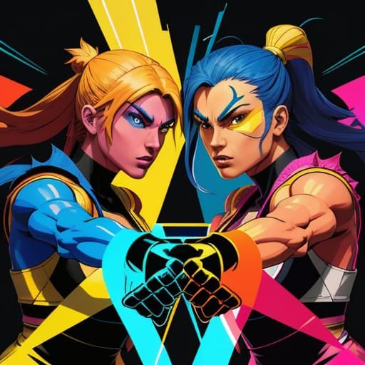 Street Fighter Characters in Pop Art Style