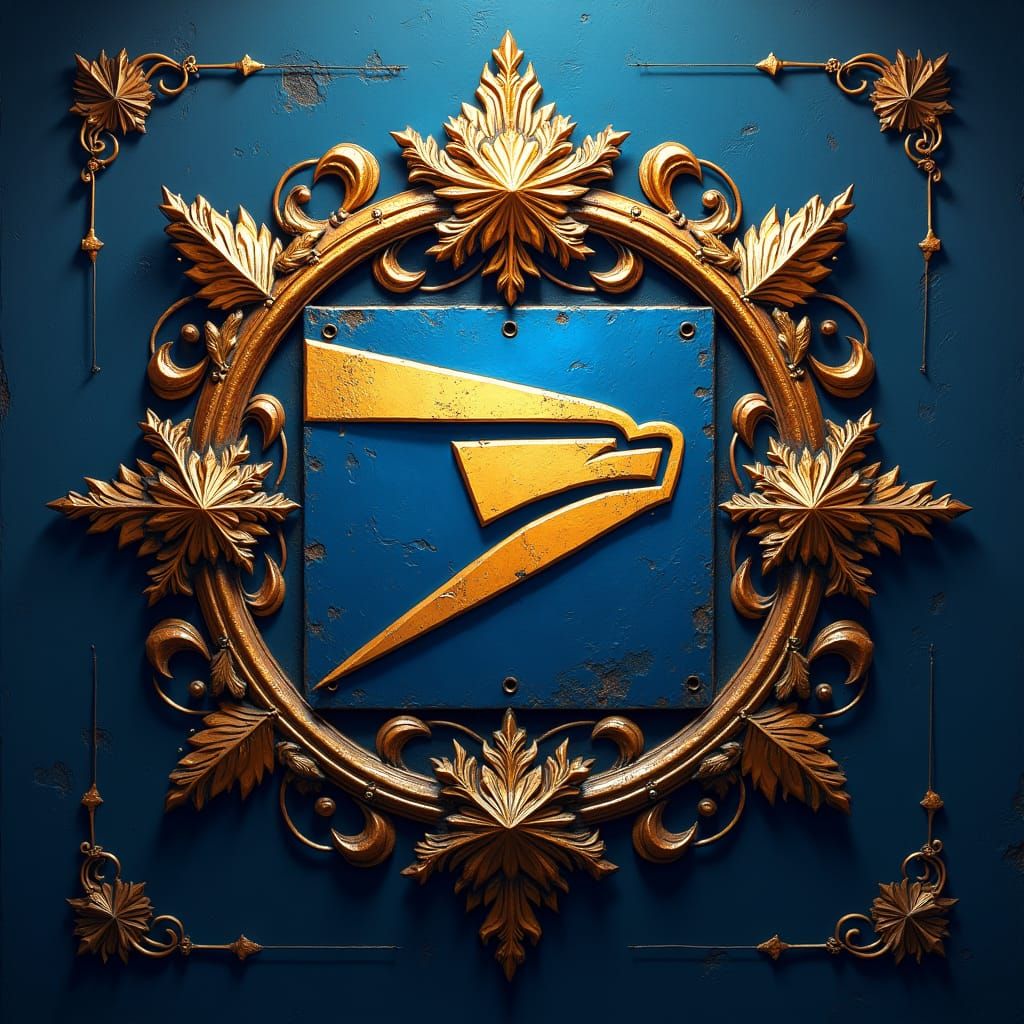 Ornate USPS Logo in Atmospheric Concept Art