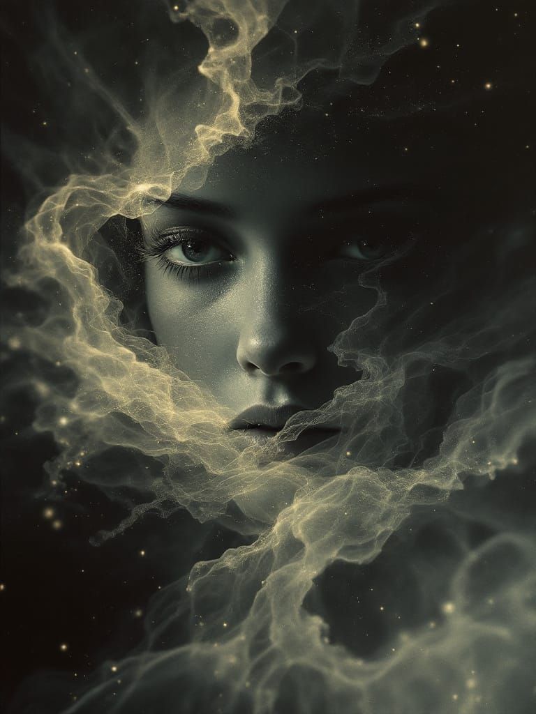 Luminescent Dust Waves in Surrealist Style