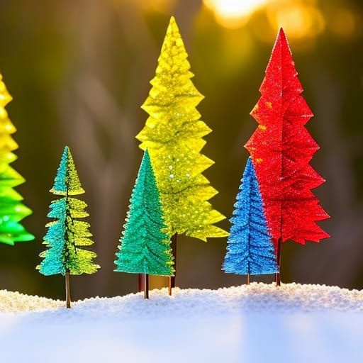 Origami Four Seasons Forest Art