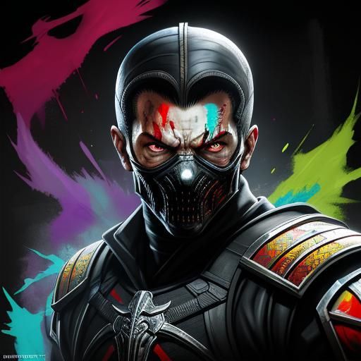 Evil Fighter Lorn in Mortal Kombat Graffiti Art