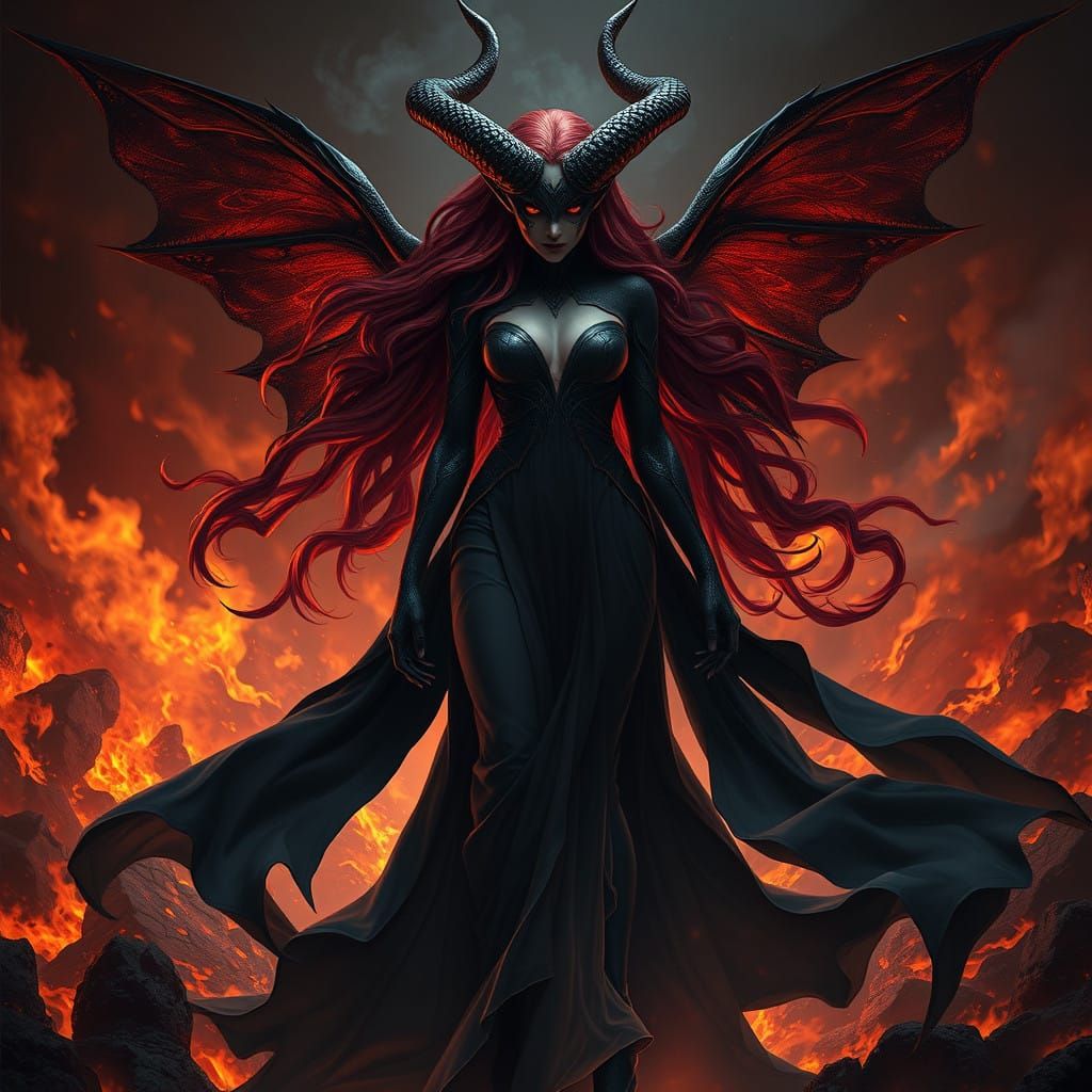 Fiery Demon Goddess Commands Primordial Power
