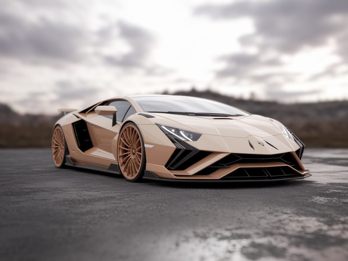 Steampunk Lamborghini Armored Tank in Badlands