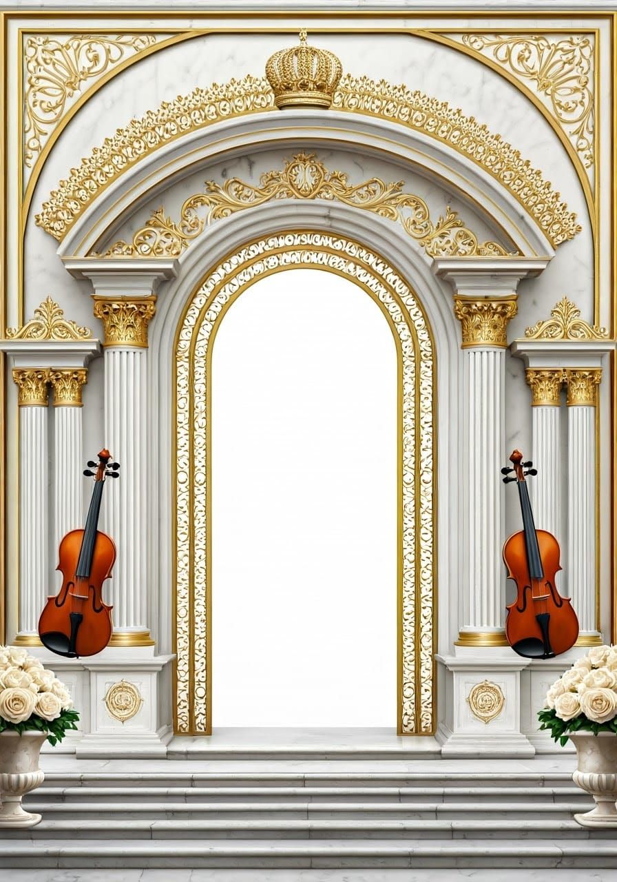 Elegant Hasidic Title Page in Golden Opulence