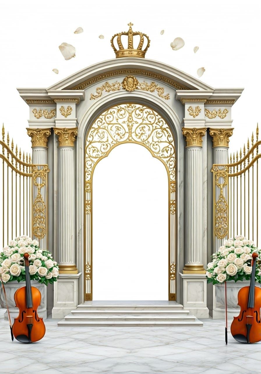 Luxurious Hasidic Title Page in 3D Design