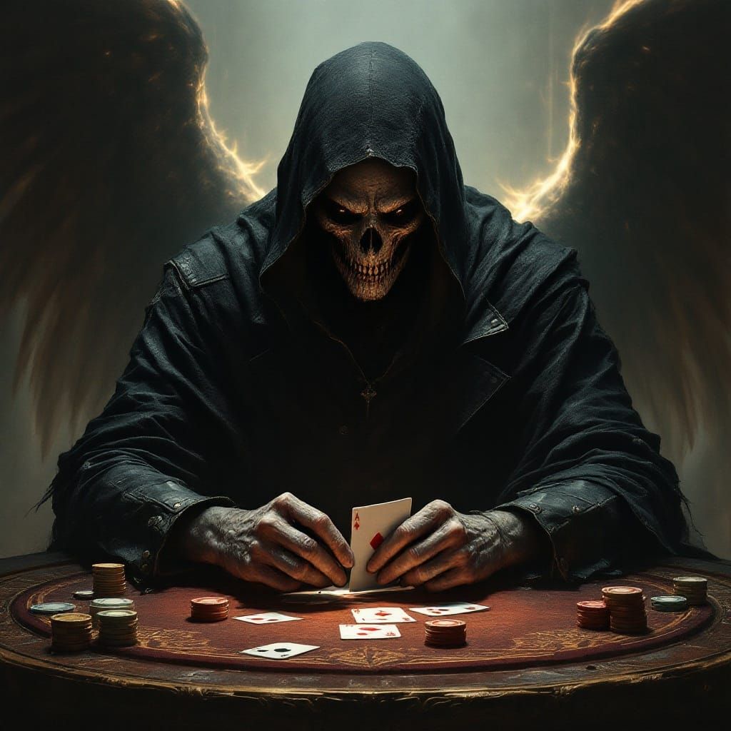 Man Plays High-Stakes Poker with the Angel of Death in Dark ...