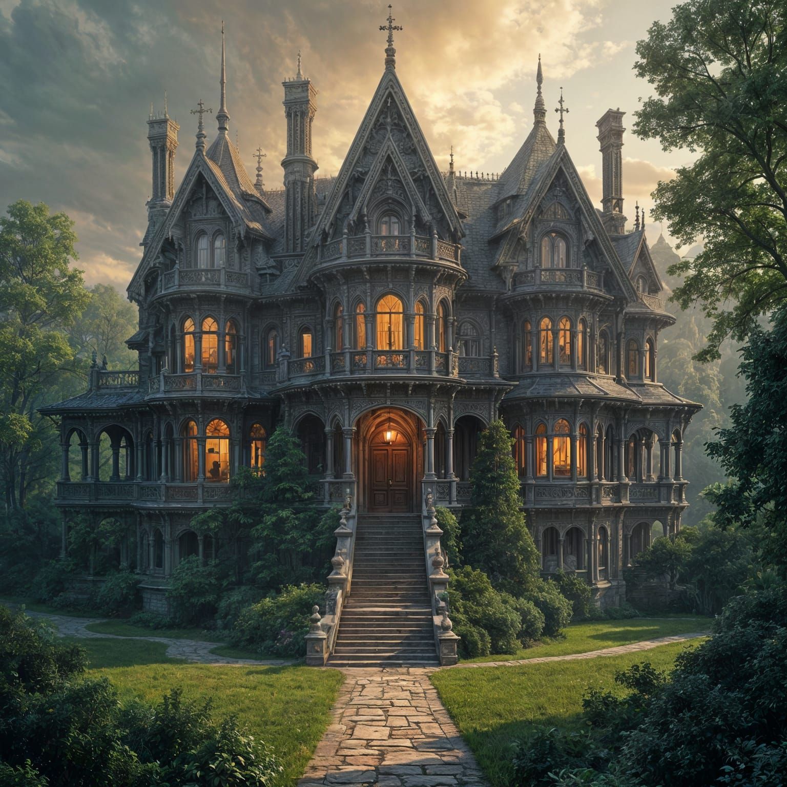 Maximalist Masterpiece House in Cinematic Detail