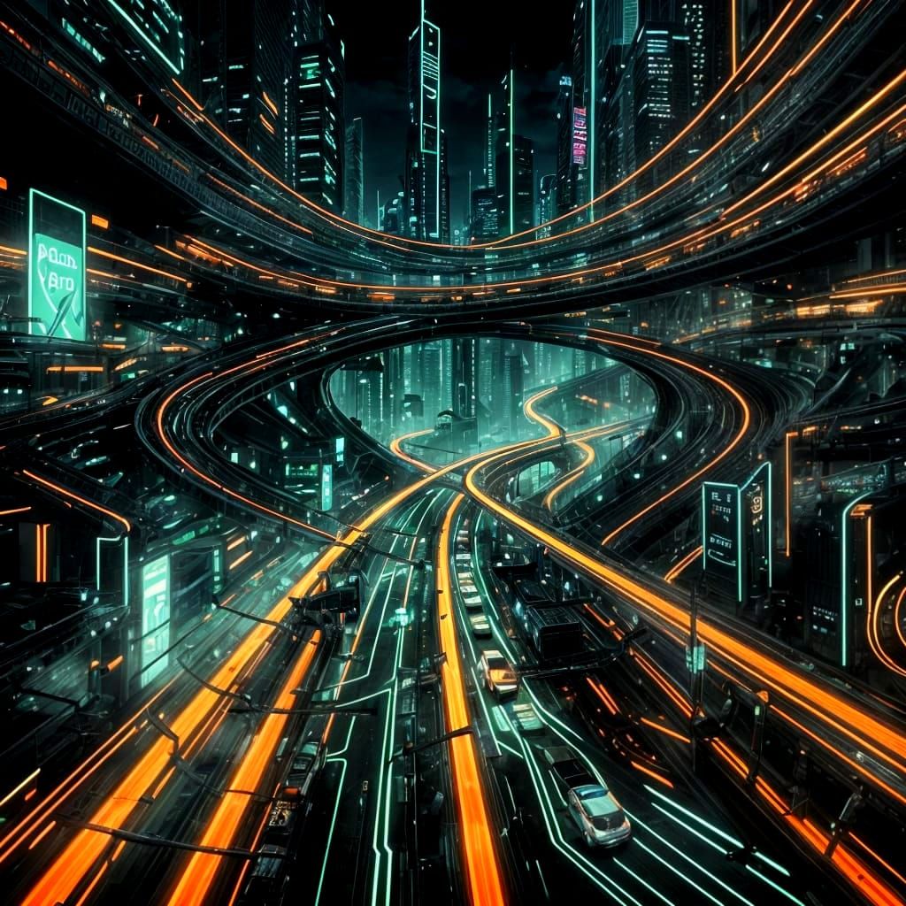 Tron-Style Neon Highways in a Digital Computer