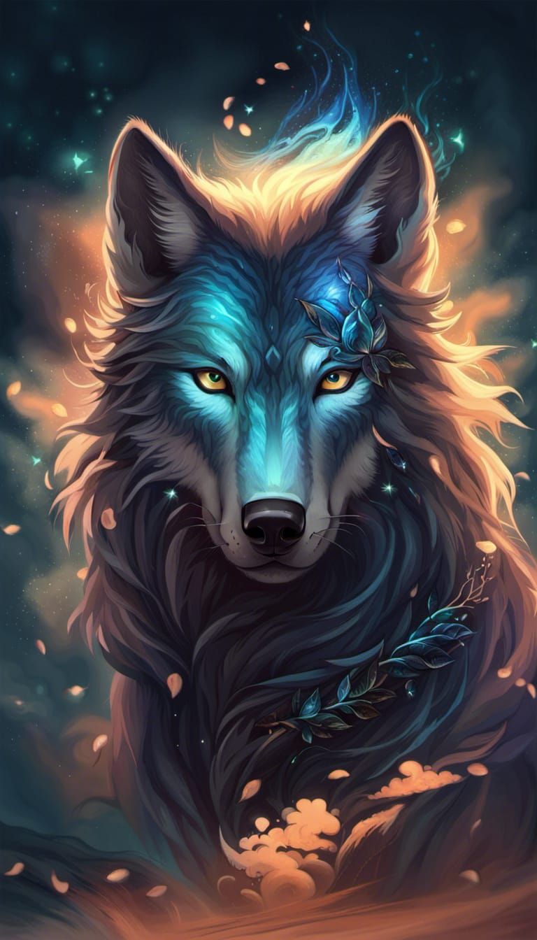 Gorgeous Fantasy Wolf in Enchanting Setting