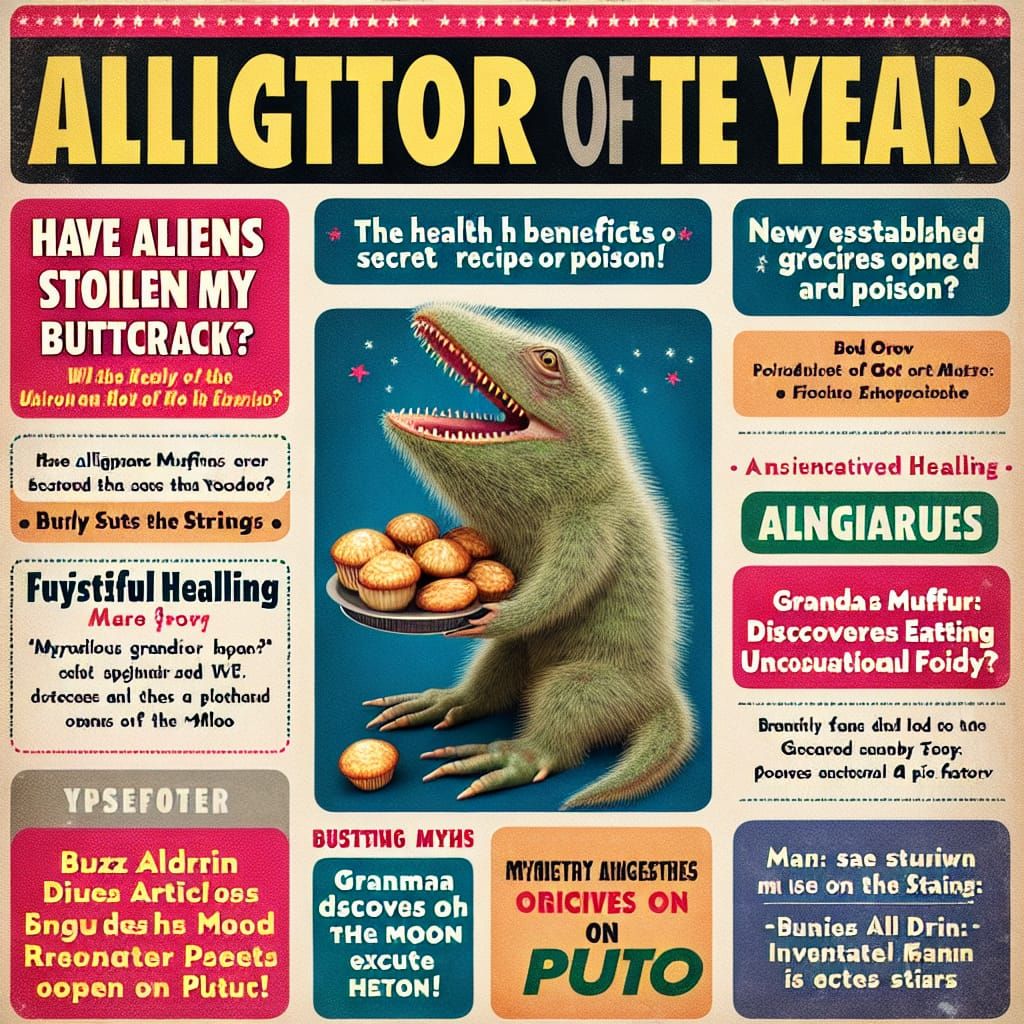 Alligator of the Year: Satirical Magazine Cover