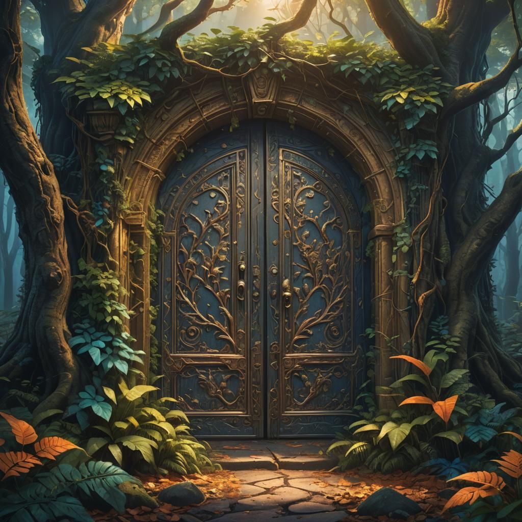 Mystical Forest Secret Door Concept Art